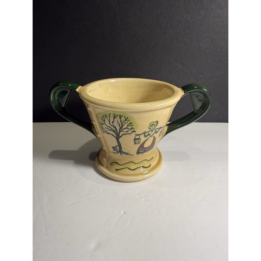 Poppytrail Metlox Sugar Bowl Double Handle Yellow California Pottery